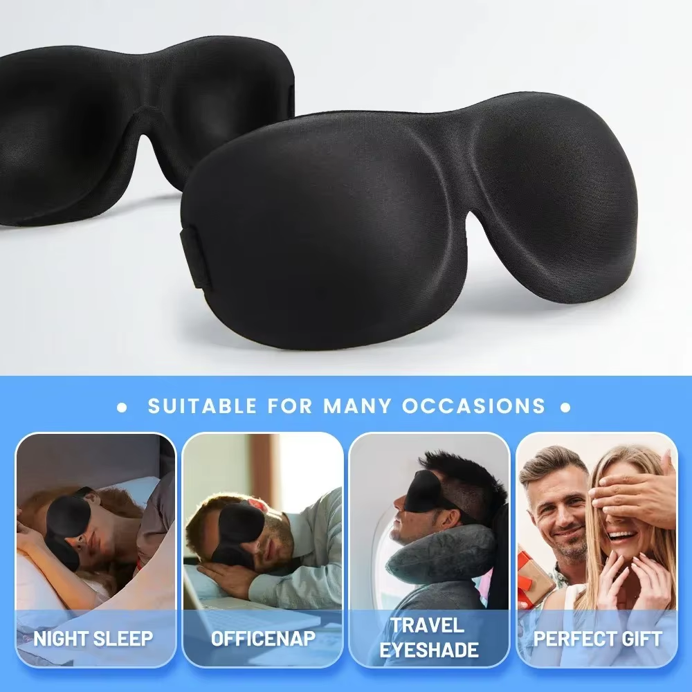 3D Sleep Mask Blindfold Sleeping Aid Soft Memory Foam Eye Mask for Sleeping Travel Blockout Light Slaapmasker Eye Cover