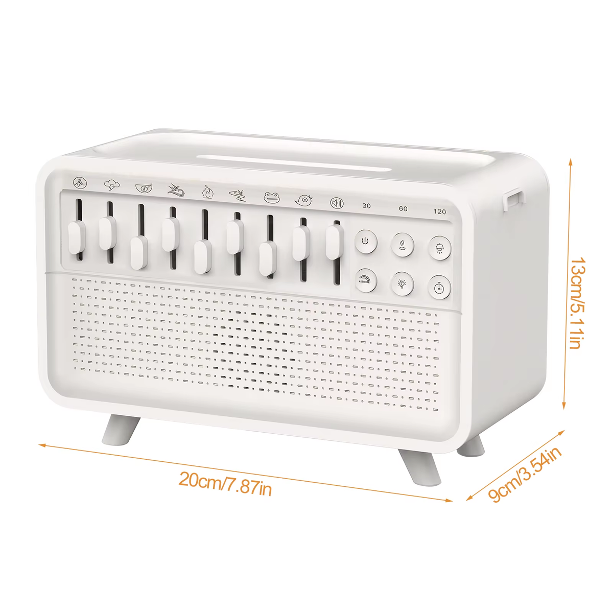 3In1 Flame Air Diffuser Humidifier Ultrasonic Aromatherapy 8 White Noise Combination & Bluetooth Music Player Fragrance Diffuser